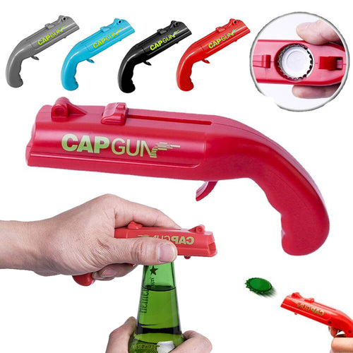 4PCS Gun Beer Bottle Opener Launcher Drinking Game Cap Plastic Shooter Fun Party