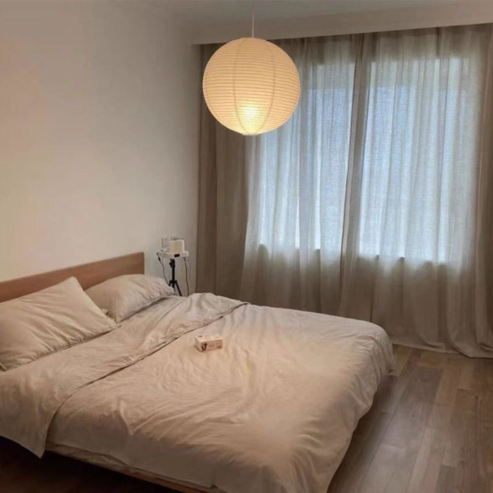 Globe Lampshade White Paper Ball Dome Easy Fit Ceiling Lamp Shade LED Light Bulb