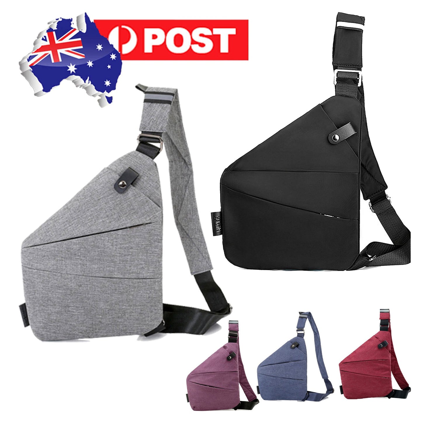 Waterproof Anti-Theft Personal Shoulder Chest Pocket Travel Crossbody Bag Casual