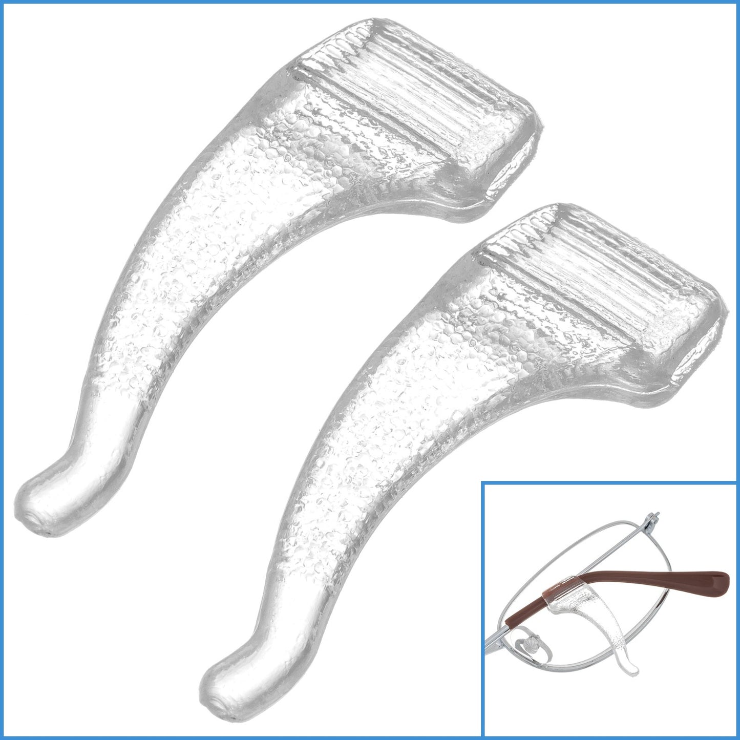 Clear Non-Slip Silicone Ear Pad Hook Glasses Eyewear Frames Slipping Grip Repair