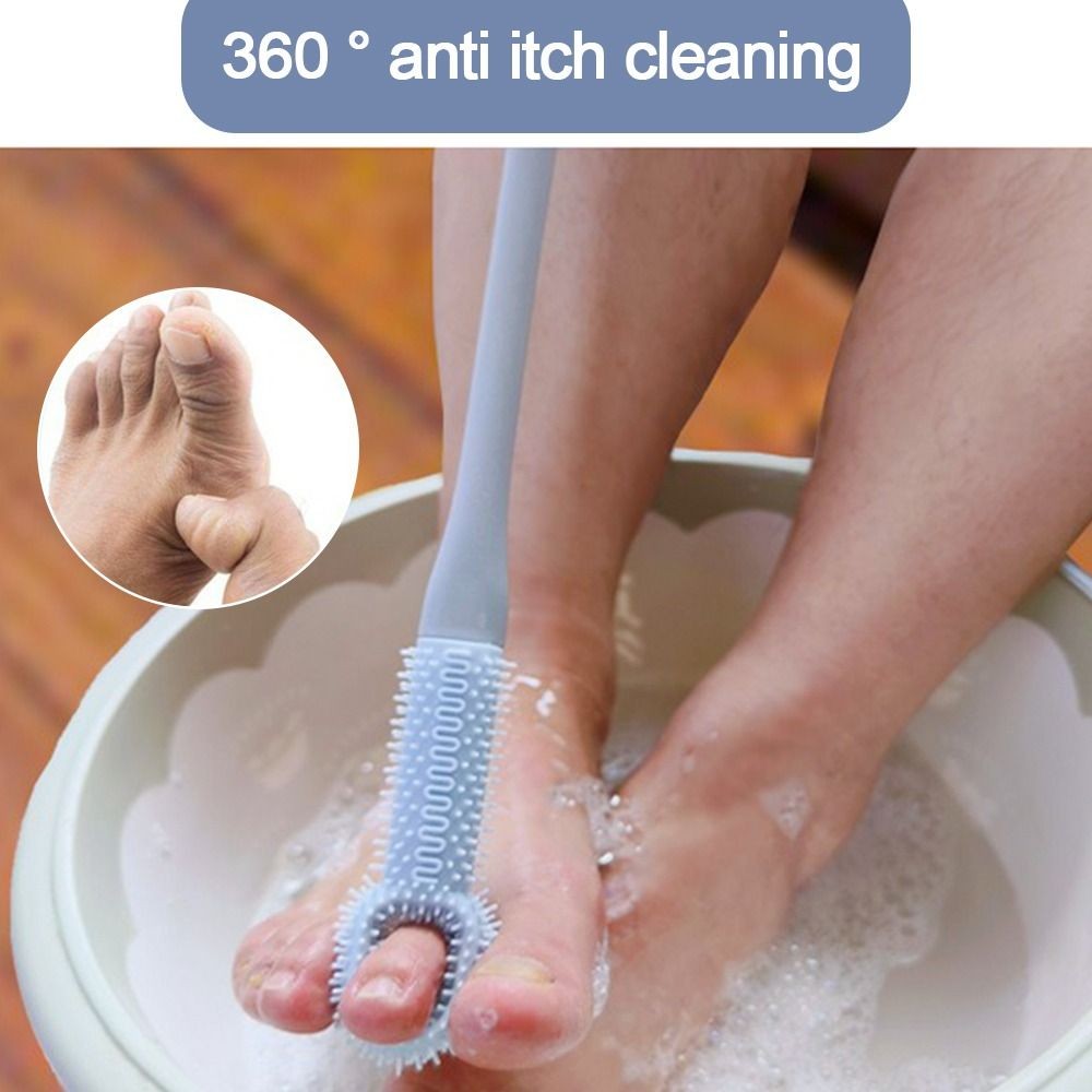 Foot Scrubber Shower Foot Wash Brush Toe Gap Cleaner  Feet Care Tool