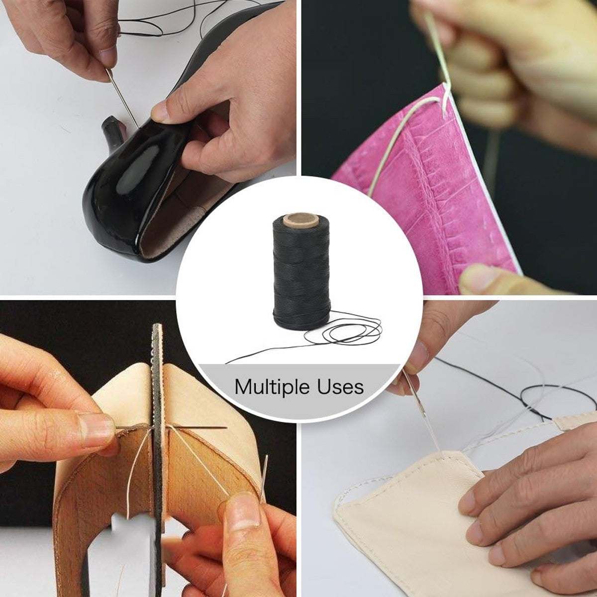 Leather Sewing Thread 150D 260m Waxed Cord Hand Stitching Repair String 4Colour