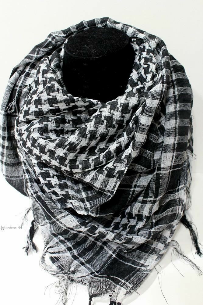 Army Military Tactical Unisex Arab Shemagh KeffIyeh Shawl tuch Scarf Check Wrap