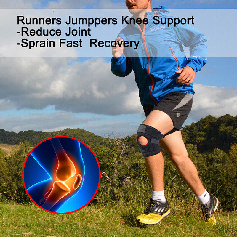 Knee Brace Arthritis Support Stabilizer Strap Wrap Open Adjustable Sports Guard