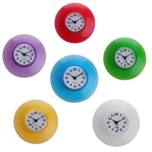 Waterproof Shower Clock with Suction Cup Quartz Clock  Kitchen Living Bathroom