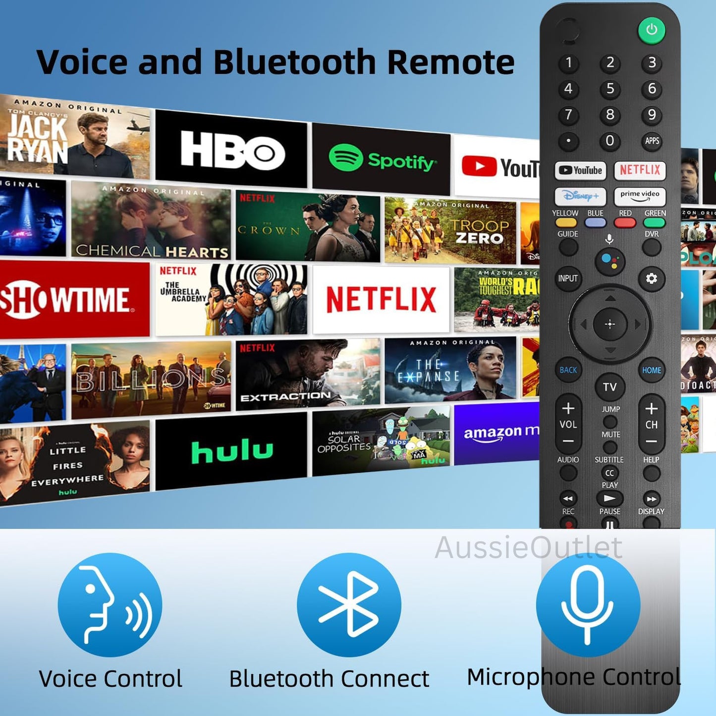 Replacement  Remote for Sony Bravia XR XBR KD 4K 8K OLED Google Android TV