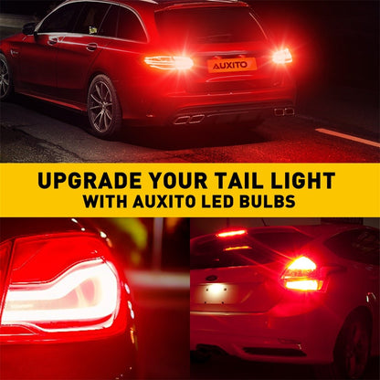 AUXITO 2X 1157 LED BAY15D BRAKE/STOP LIGHT TAIL BULB LIGHT PURE RED SUPER BRIGHT