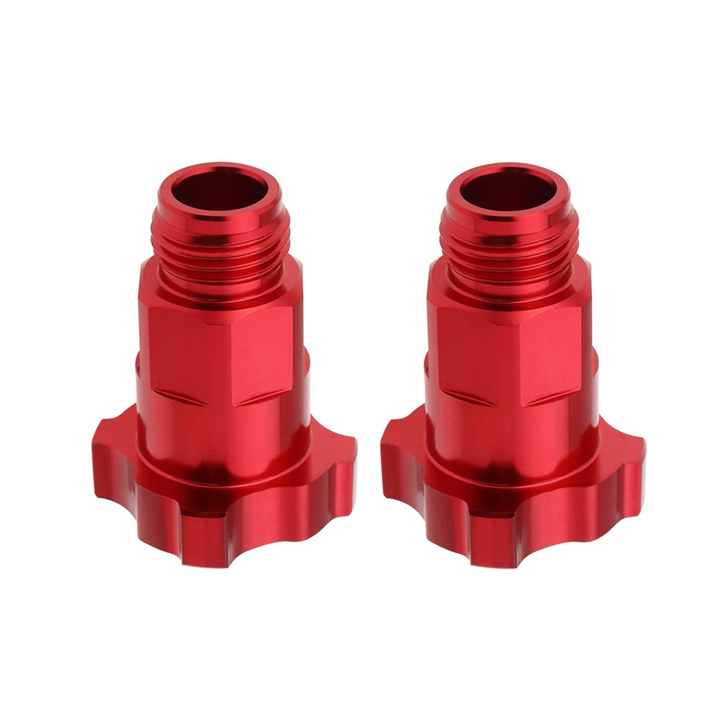 2PCS Spray Gun Connectors M16x5mm External Thread Spray Paint Pot Adapter Red
