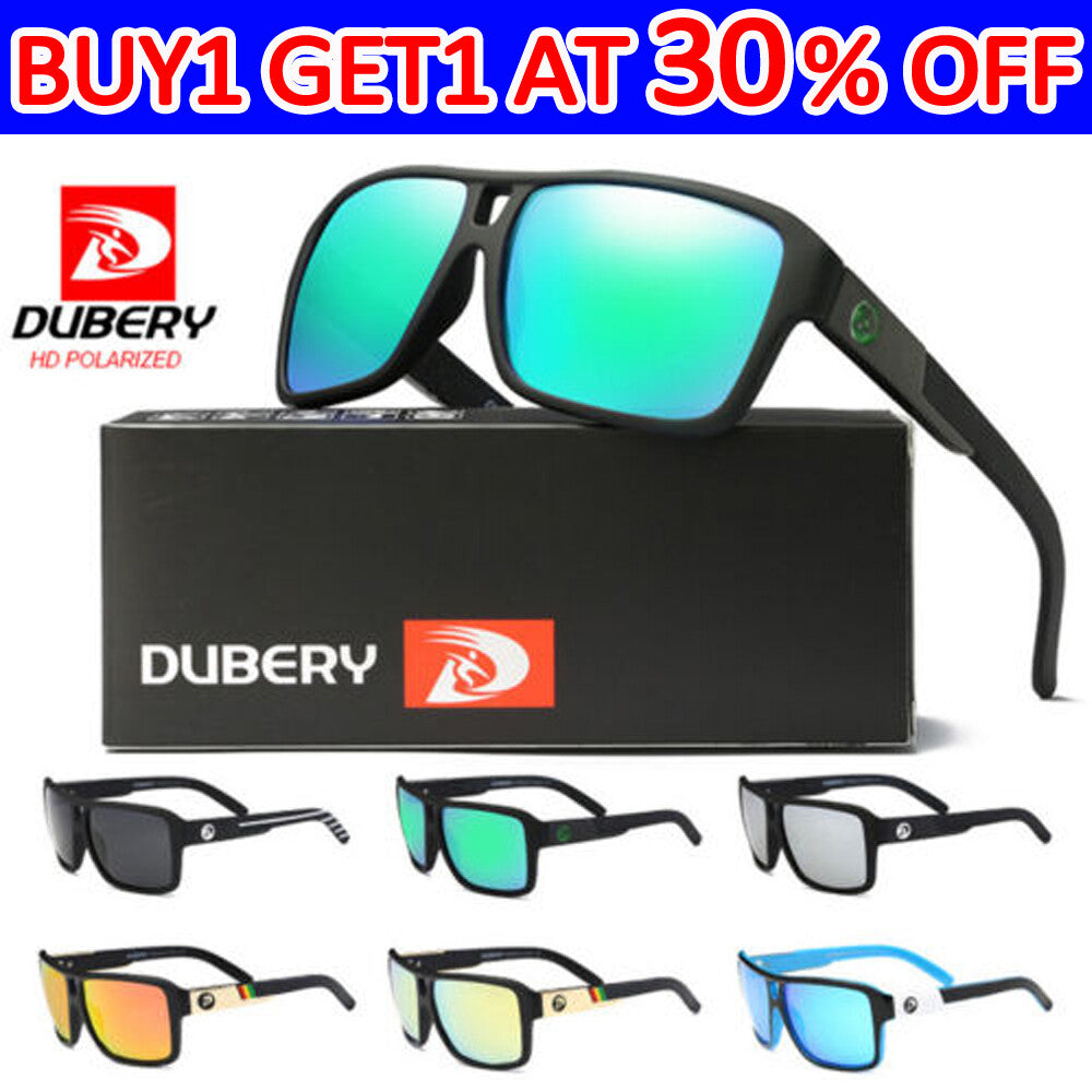 DUBERY Sunglasses Polarized UV400 Driving Sport Outdoor Fishing Mens Eyewear AU