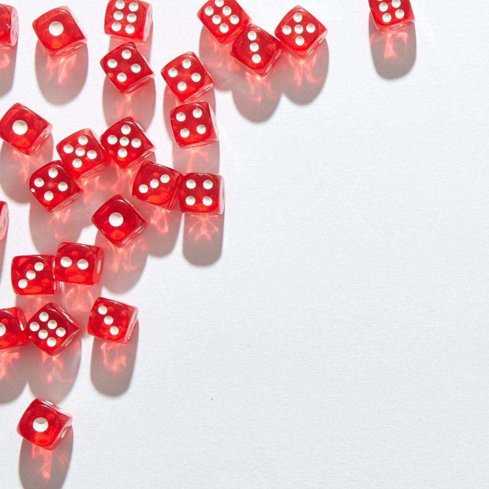 10Pcs Acrylic Red Dice 19mm 6 Sided Dice Table Games Casino Dice  Party