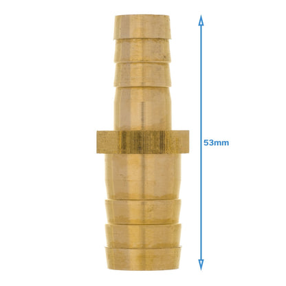Brass 16mm To 12mm Straight Barb Fitting Hose Valve Air Water Adapter Converter