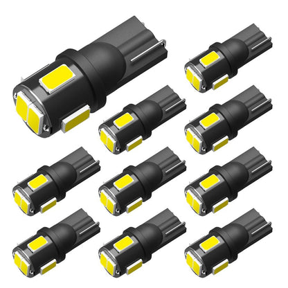 AUXITO 10X T10 LED White Car Interior Light Parker Bulb Wedge Globe 6000K White
