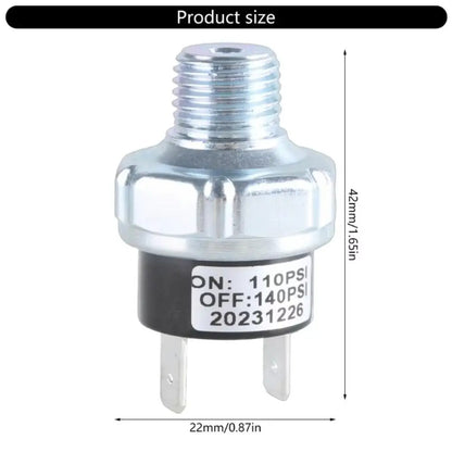 70-100 / 90-120 / 110-140 PSI Air Pressure Switch 1/4" NPT 12V 24V Compressor