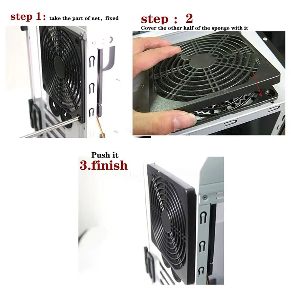 4Pcs Guard Grill Protector PC Computer Fan Filter Fams Dustproof Cover