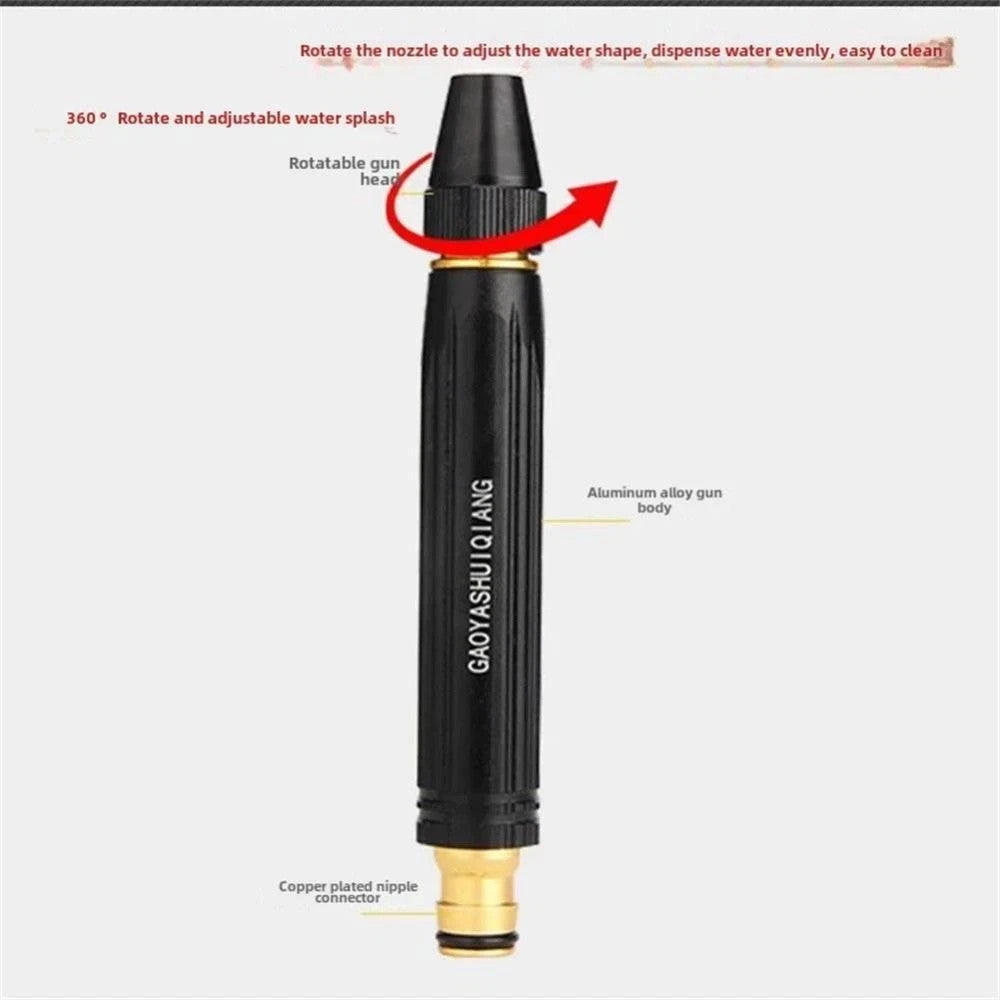 High Pressure Water Spray Gun Nozzle Garden Hose Pipe Lawn Car Wash Tool Plastic