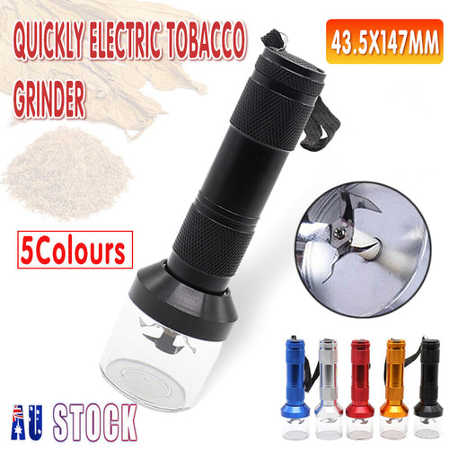Electric Portable Metal Tobacco Spice Grinder Kitchen Tool Gift AU Stock Pack