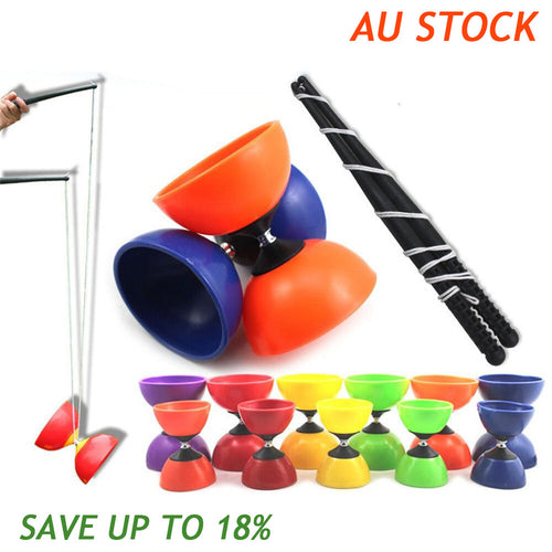 Diabolo Sticks & String Spinning Circus Skills Game Juggling Diablo Set Toy AU