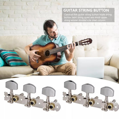 Guitar Tuning Pegs 2 Pack Metal Classical Guitar Machine Heads Tuners Keys Parts