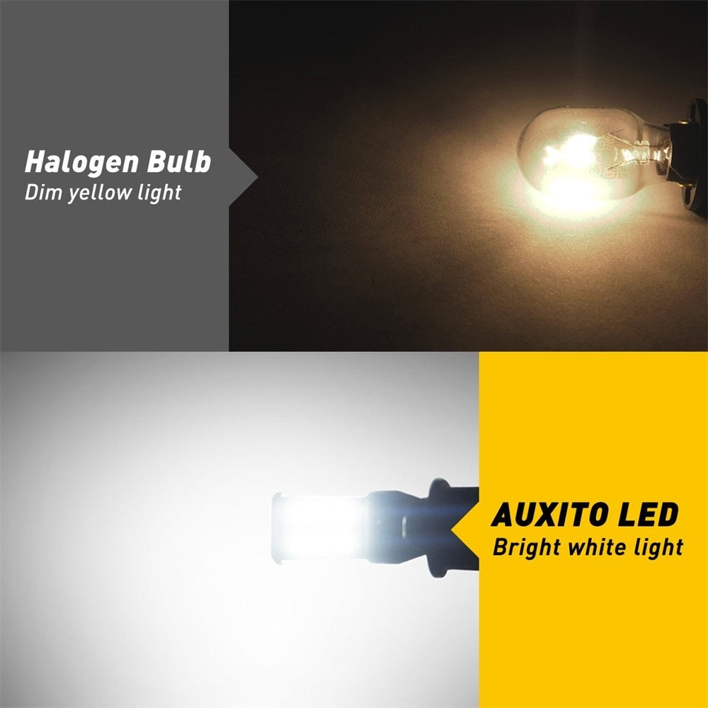 2X White AUXITO LED Bulbs Car Reverse Backup Light 912 921 T15 W16W Canbus 6500K