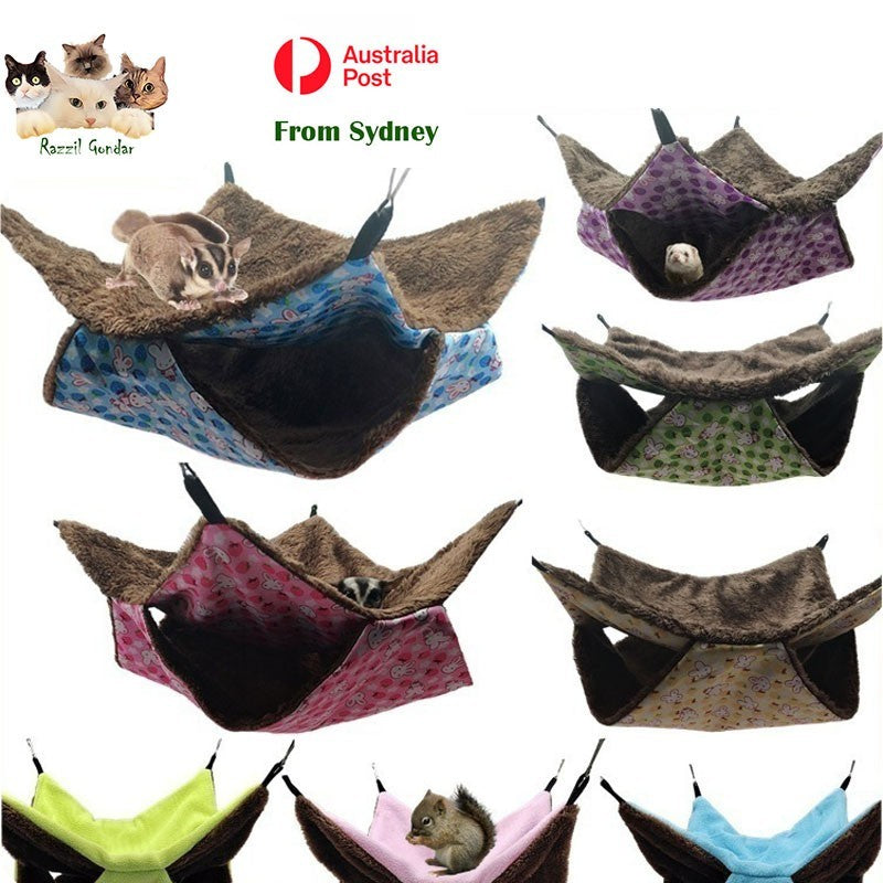 Guinea Pig Rat Hammock Hamster Ferret Hanging Nest Mice Bed Toy Warmer House
