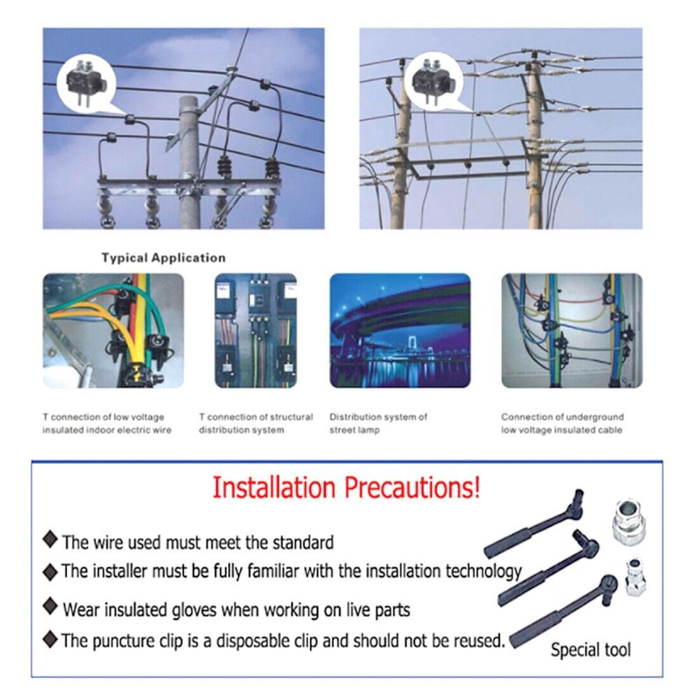 Cable Insulation Piercing Connector No-Peeling Piercing Connector Clamp