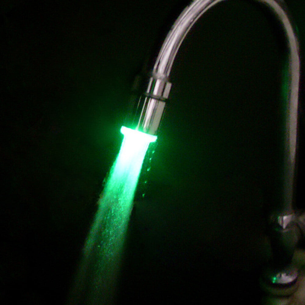 LED RGB Water Faucet Stream Color Changing Light Shower Spout Sink Tap Nozzle AU