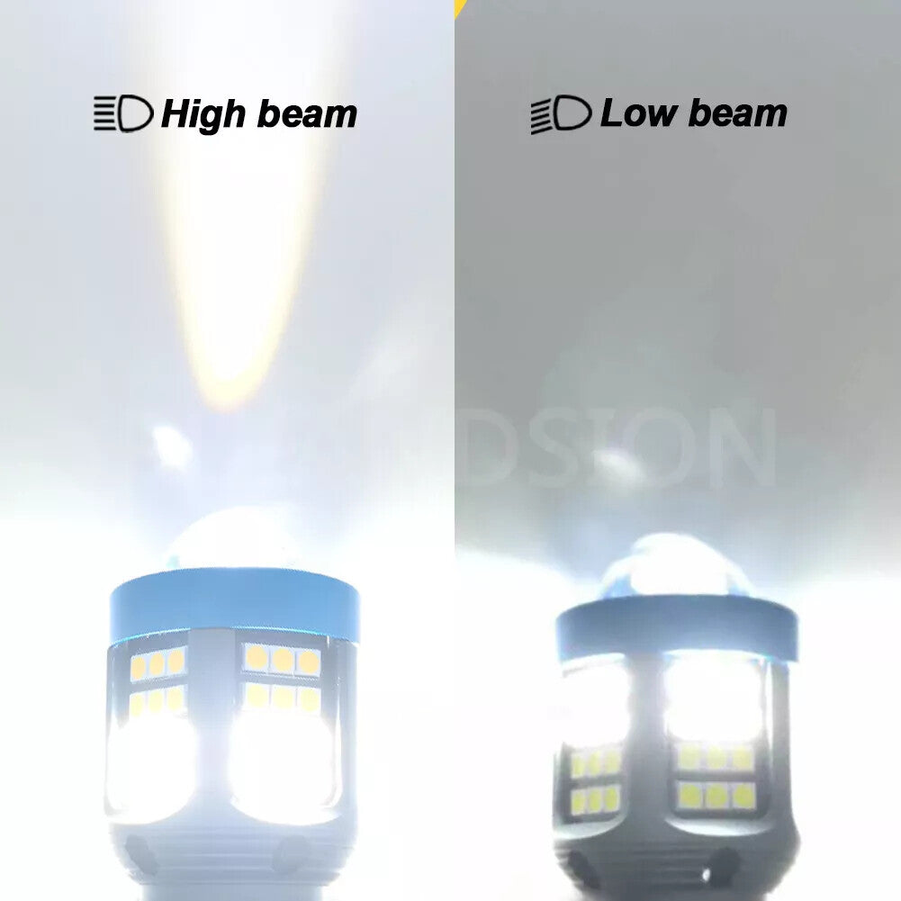 H4 LED Headlight Bulb Lamp Car Fog Globe Hi/Lo Beam White/White+Yellow DC 12-80V