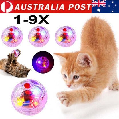 1-9x Ghost Hunting Motion Light Up Balls Flash Paranormal Equipment Pet Cat Toys