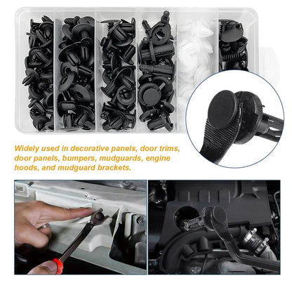 100 x Car Fender Door Trim Panel Push Fasteners Rivet Clips Bumper Retainer Clip