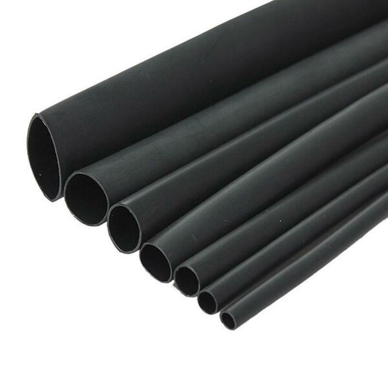Heat Shrink Tube Black 2M Tubing Cable Insulation & Wire Sleeve Ratio 2:1