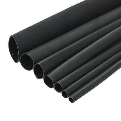 Heat Shrink Tube Black 2M Tubing Cable Insulation & Wire Sleeve Ratio 2:1
