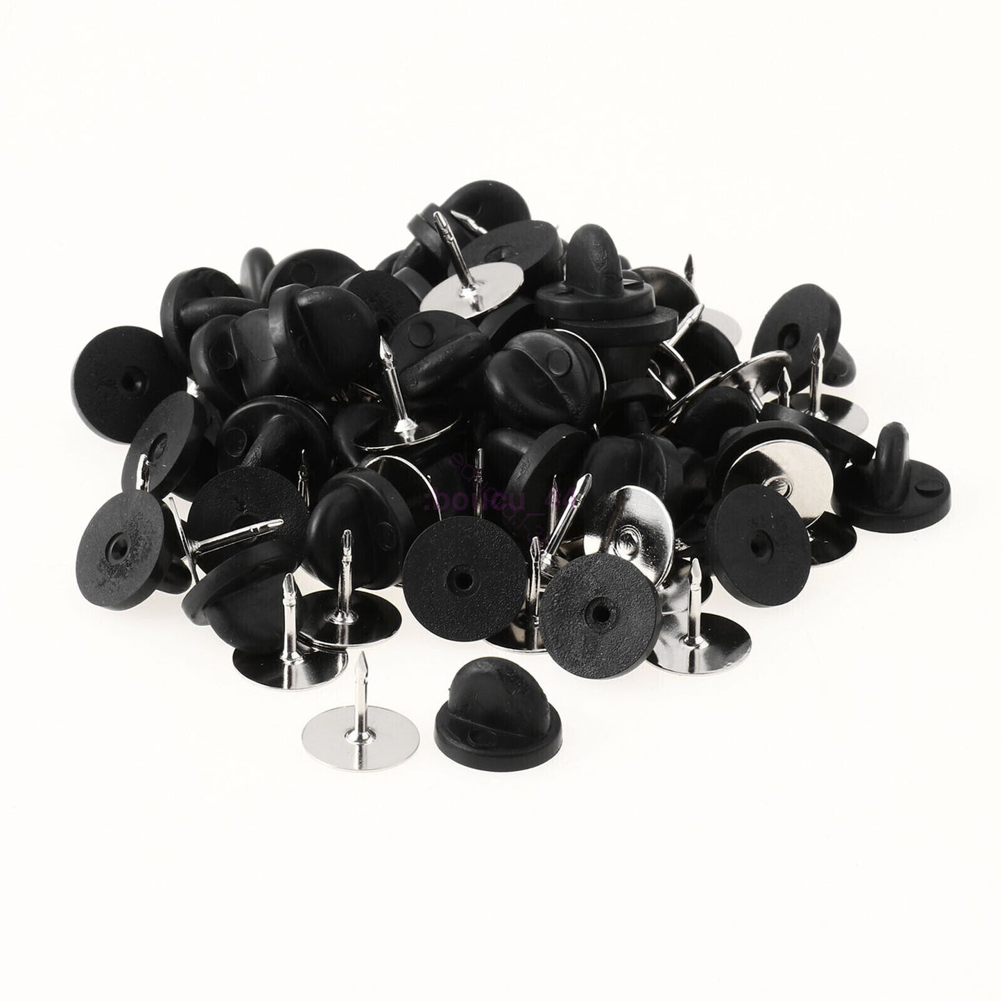 HOT 50xClutch Pins Tacks Blank Pins w/Locking Pin Backs for Lapel Tie Hat Badge