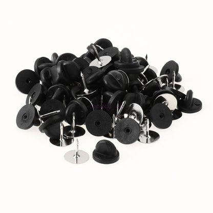 HOT 50xClutch Pins Tacks Blank Pins w/Locking Pin Backs for Lapel Tie Hat Badge