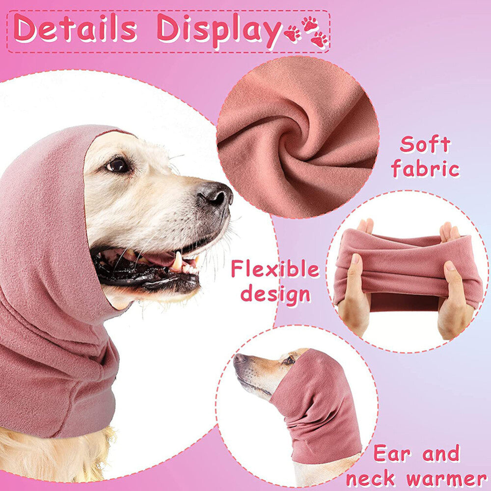Calming Dog Ears Cover for Noise Reduce Pet Hood Earmuffs for Grooming Bathing