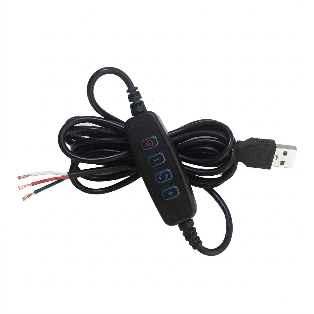 USB LED Dimmer Controller 5V DC Dual Tri Color Switch Cable for DIY Strip Light