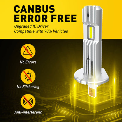 H7 H4 H1 H3 LED Headlight Globes Super Power 53000LM CanBus Ready 2X AUXITO