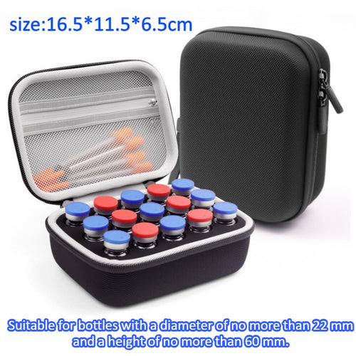 10ML Insulin Vials Storage Case 10/15/30 Grids Waterproof Insulin Organizer Diabetics EVA Large Capacity Insulin Vial Protector