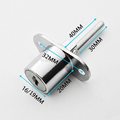 16/19mm Furniture Desk Draw Pedestal Lock Office Home Filing Cabinet Lock AU