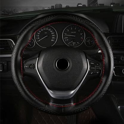 Auto Steering Wheel Genuine Leather Cowhide Braid Car Steering Wheel Cover