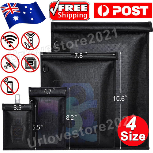 2/4PC Faraday Bag Signal Blocking Shielding Pouch for Laptop Tablet Phone Wallet