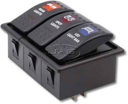 ROCKER SWITCH PANEL HOUSING - 12V~24V Carling/ARB/Narva Style Surround -4x4/Boat