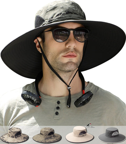 Big Head Sun Hat UPF50 for Large Head, XXL Bucket Hat Men/Women, Waterproof Wide