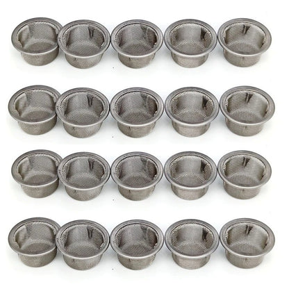 20Pcs Stainless Steel Screen Filter Mesh Bowl Tobacco Smoking Pipe Filter Screen
