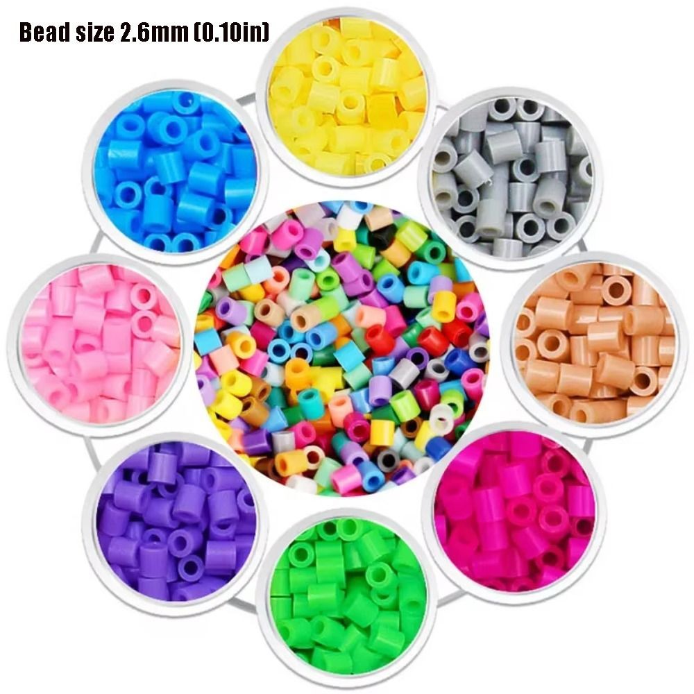 1000pcs 2.6mm Mini Perler Hama Beads 3D Puzzle Beads  Children Learning