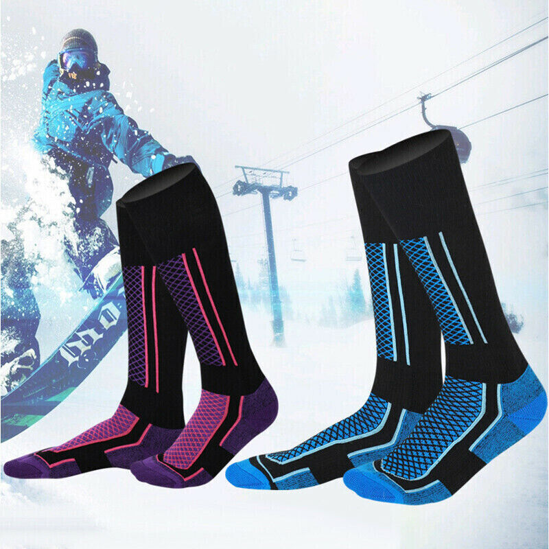 Men Women Long Warm Breathable Ski Socks Thicken Winter Sports Socks AU Stock