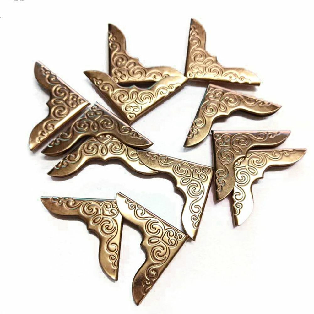 40pcs Book Edge Protectors Album Corner Folder metal bronze Scrapbooking Tool AU