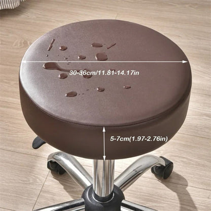 Waterproof Round Seat Cover Bar Stool Chair Cover Compatible with Restaurant Hotel