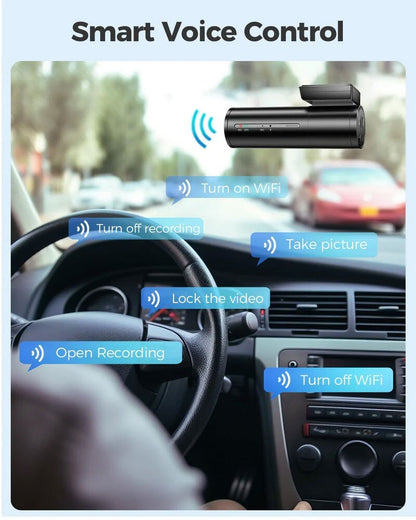 AZDOME 4K+1080P Dual Dash Cam 5G WiFi GPS Front+Rear Parking Mode