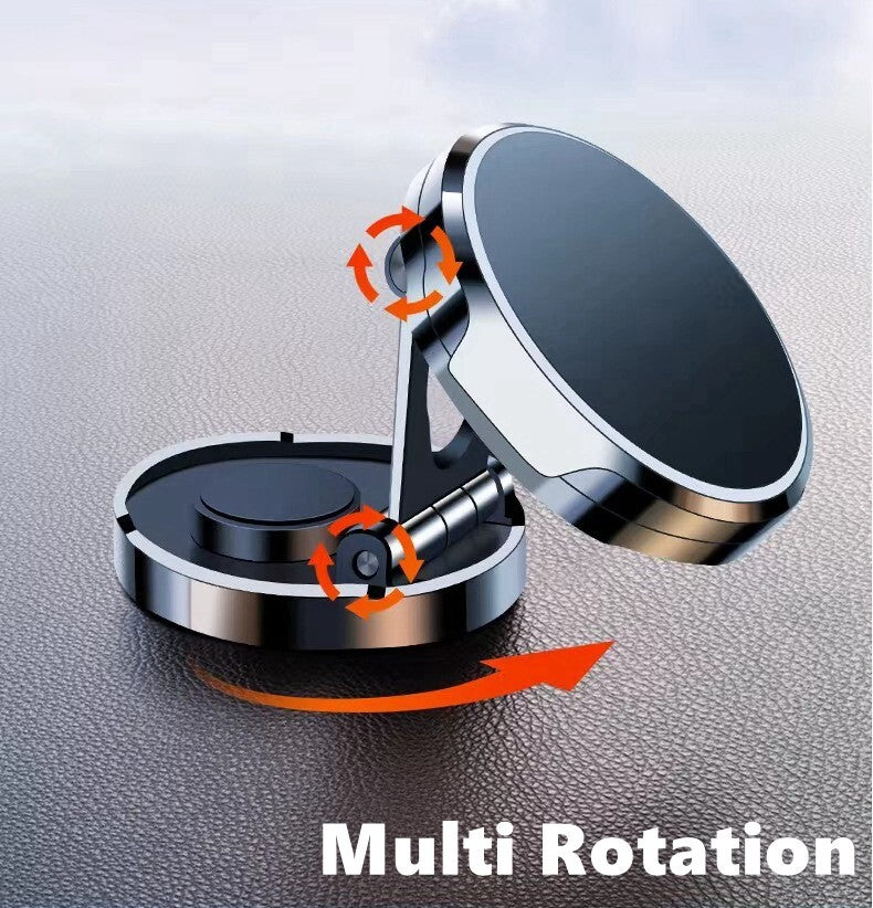 Car Mobile Phone Stand Strong Magnetic Car Holder 720° Foldable Round Bracket Support for Universal Phones Mount Holders