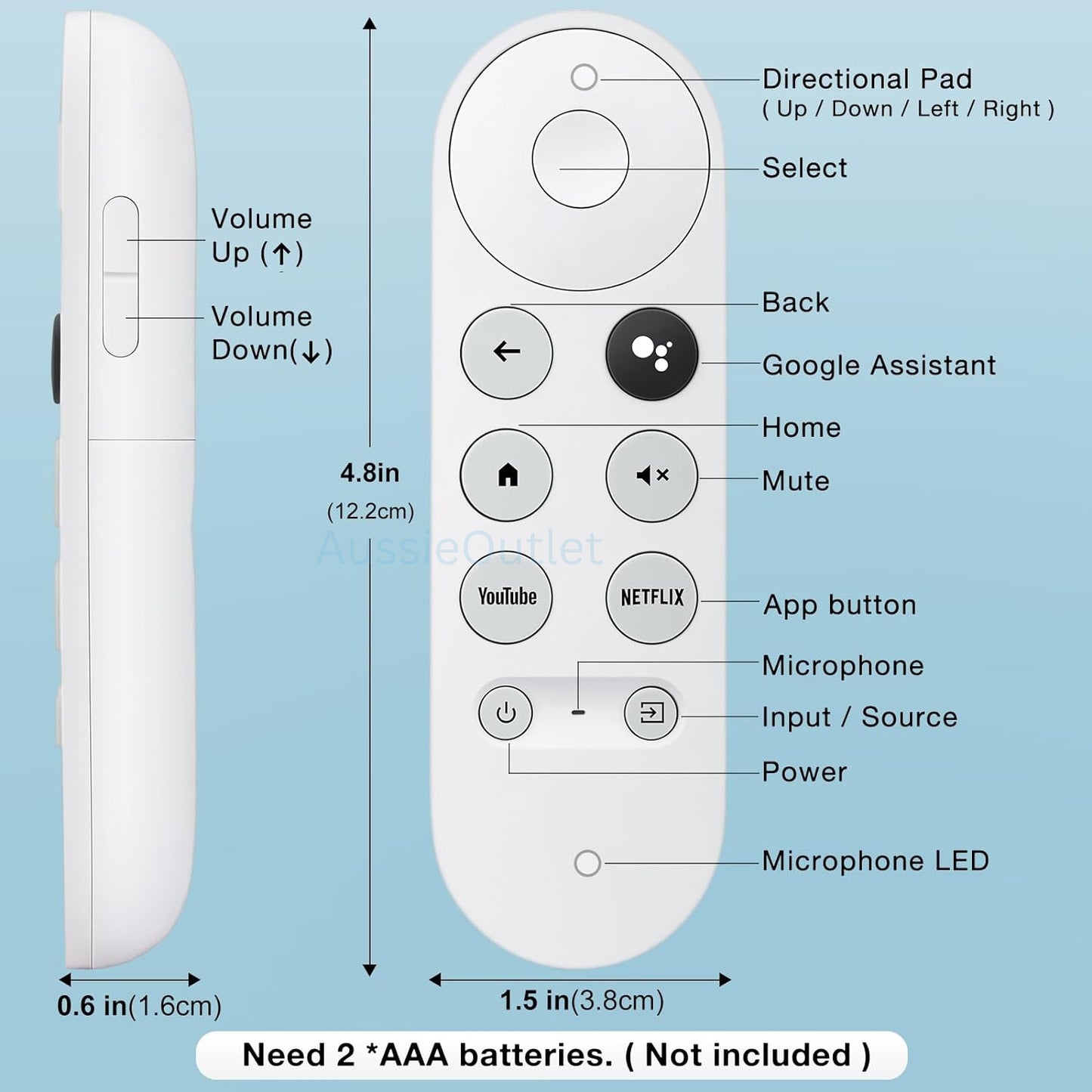New G9N9N GZRNL For Chromecast 4K Google TV Voice Bluetooth IR Remote Control